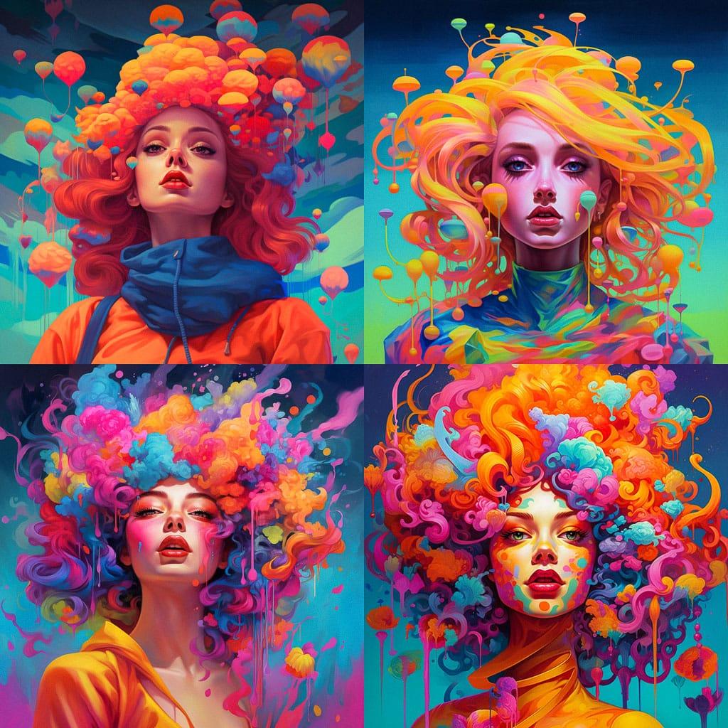 Vibrant colors style, Midjourney V5.1, render 1 of 4