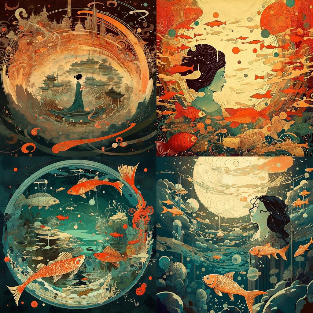 Victo Ngai style, Midjourney V5.1, render 1 of 4