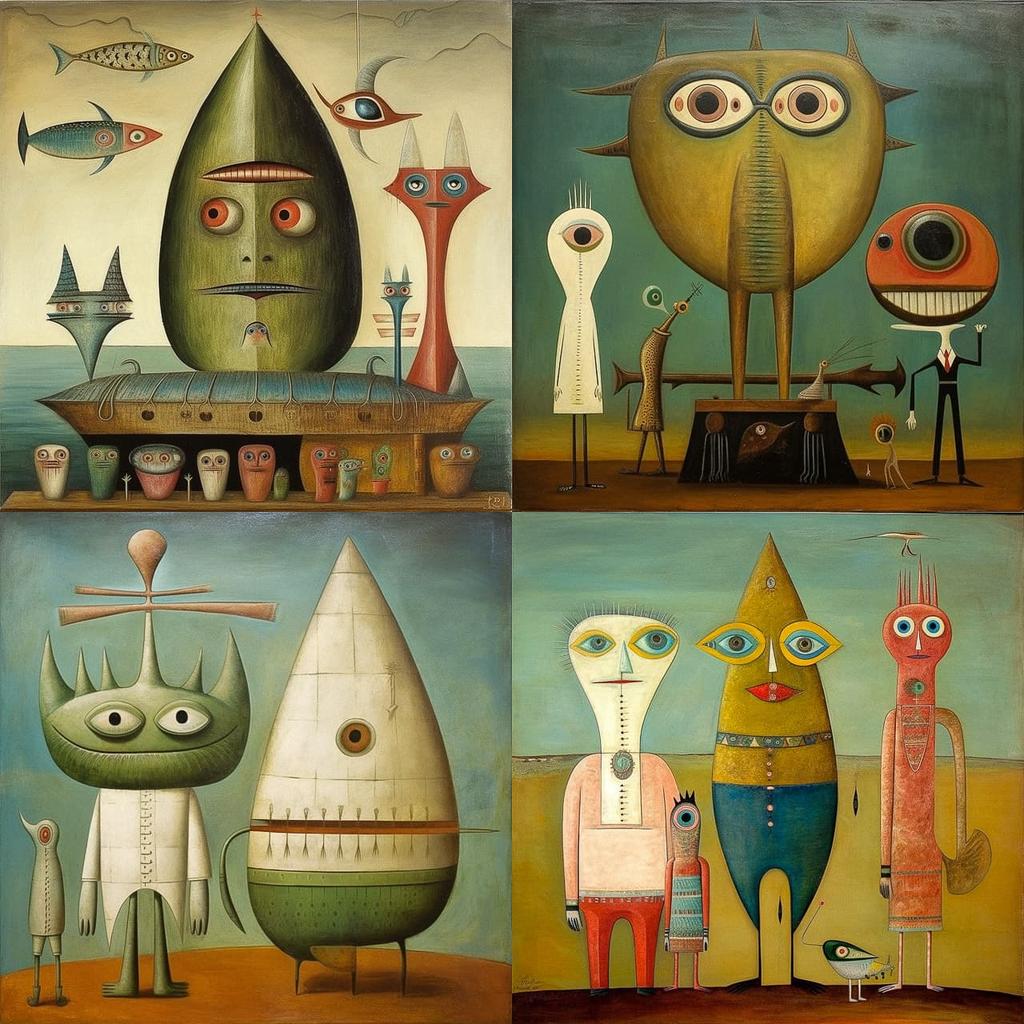 Victor Brauner style, Midjourney V5.1, render 1 of 4