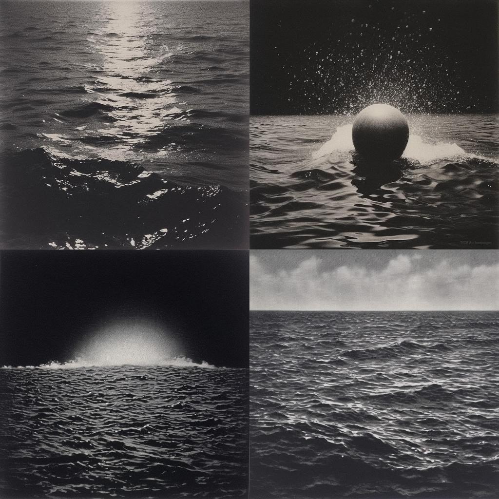 Vija Celmins style, Midjourney V5.1, render 1 of 4