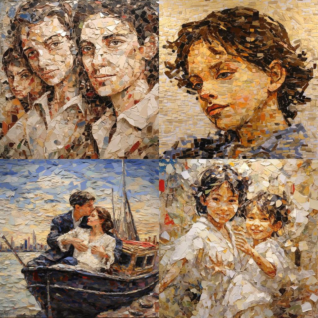 Vik Muniz style, Midjourney V5.1, render 1 of 4