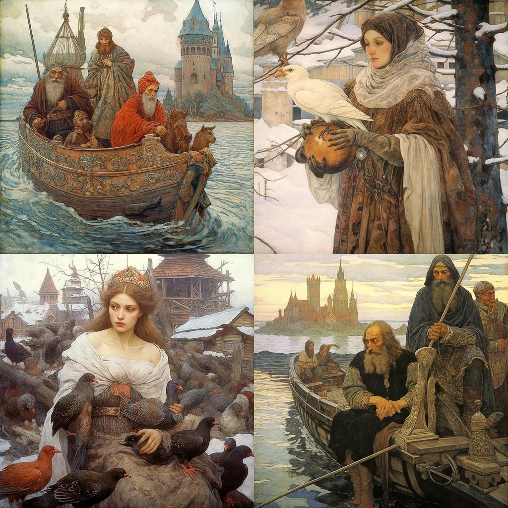 Viktor Vasnetsov style, Midjourney V5.1, render 1 of 4