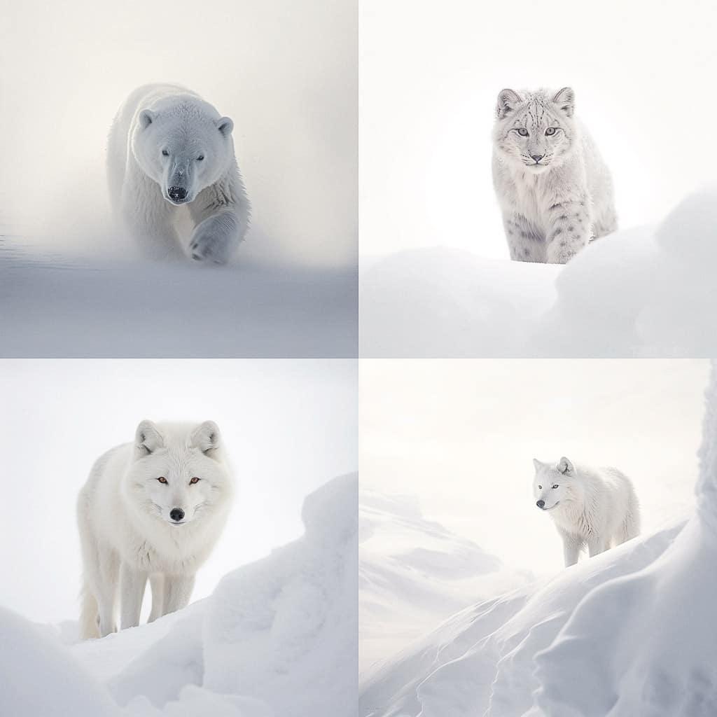 Vincent Munier style, Midjourney V5.1, render 1 of 4
