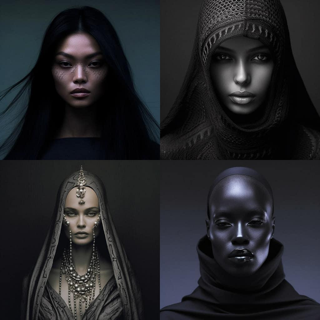 Vinoodh Matadin style, Midjourney V5.1, render 1 of 4