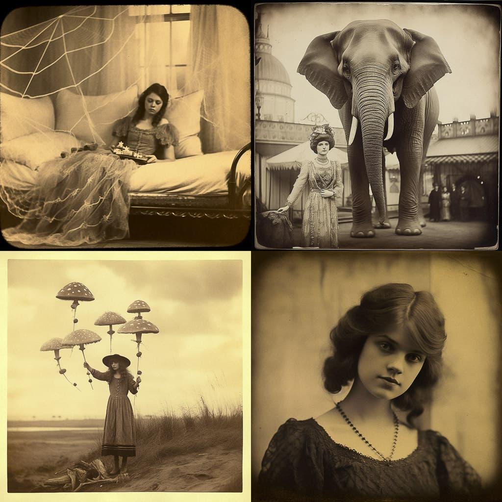 Vintage photograph style, Midjourney V5.1, render 1 of 4
