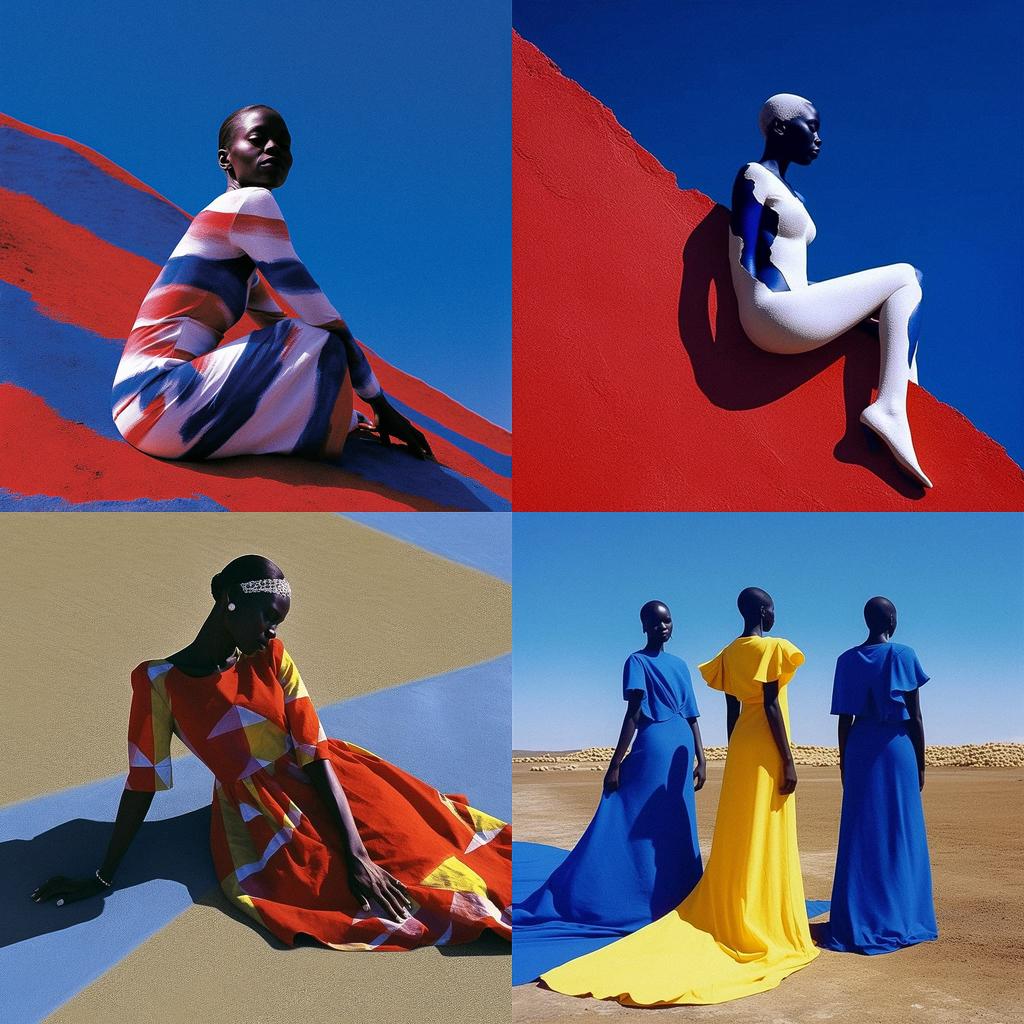 Viviane Sassen style, Midjourney V5.1, render 1 of 4