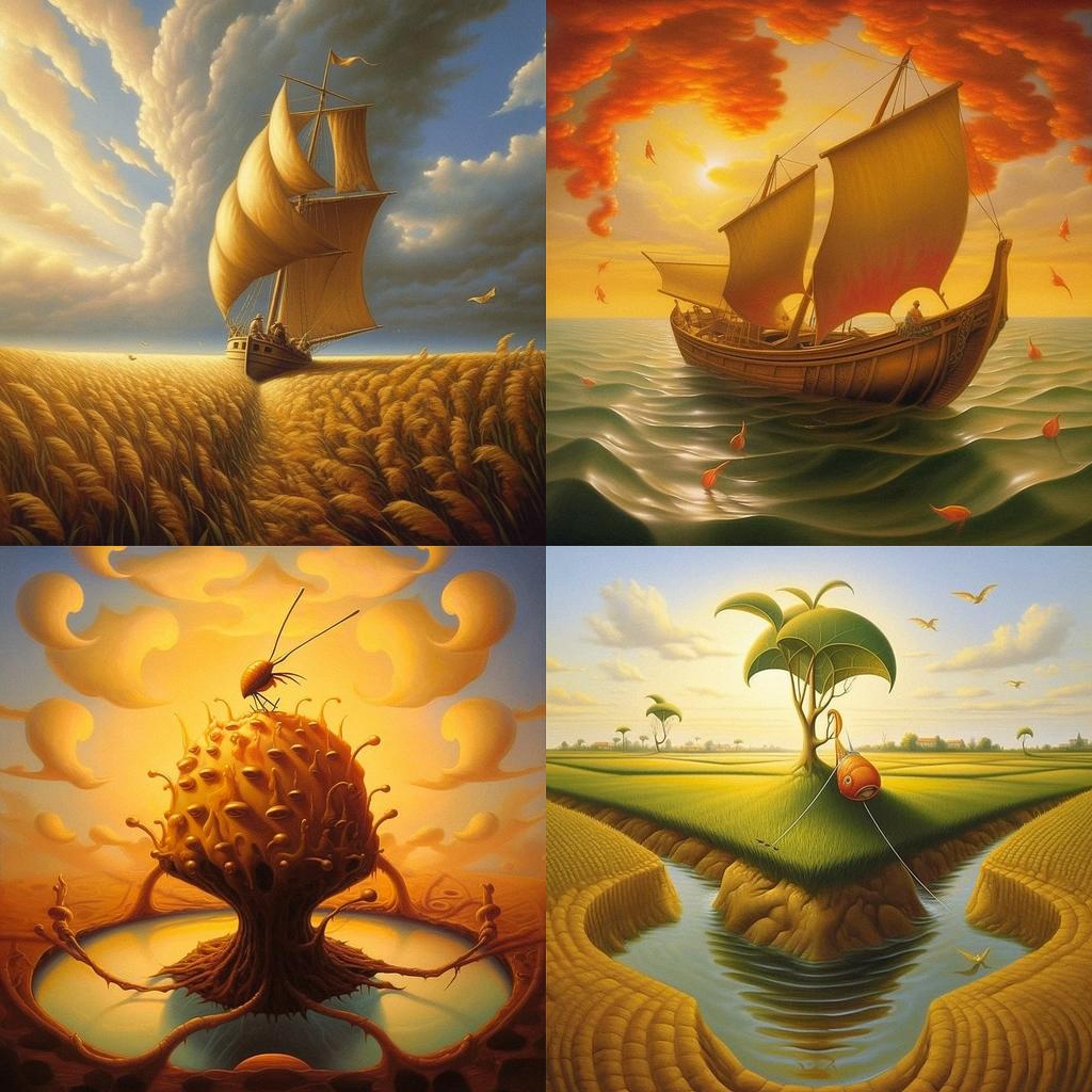 Vladimir Kush style, Midjourney V5.1, render 1 of 4