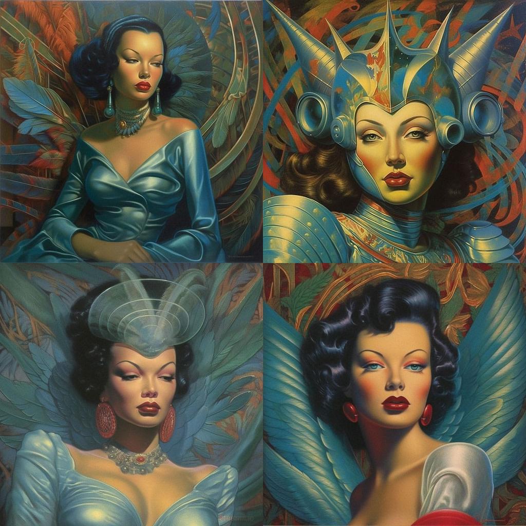 Vladimir Tretchikoff style, Midjourney V5.1, render 1 of 4