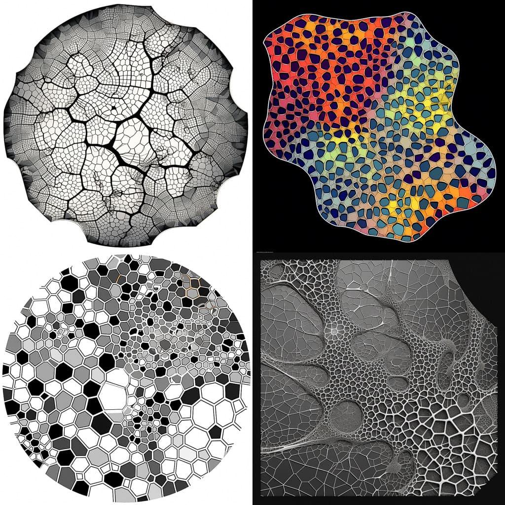 Voronoi diagram style, Midjourney V5.1, render 1 of 4