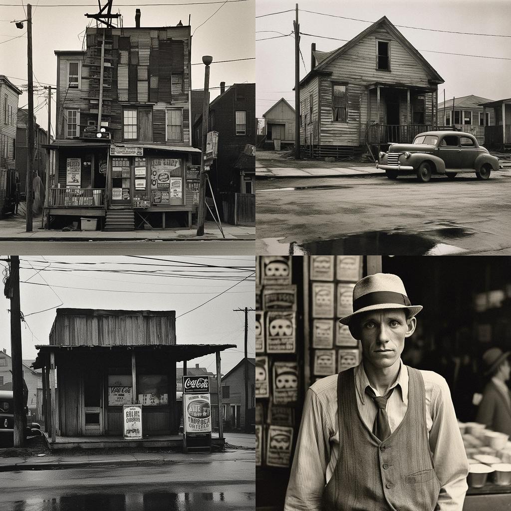 Walker Evans style, Midjourney V5.1, render 1 of 4