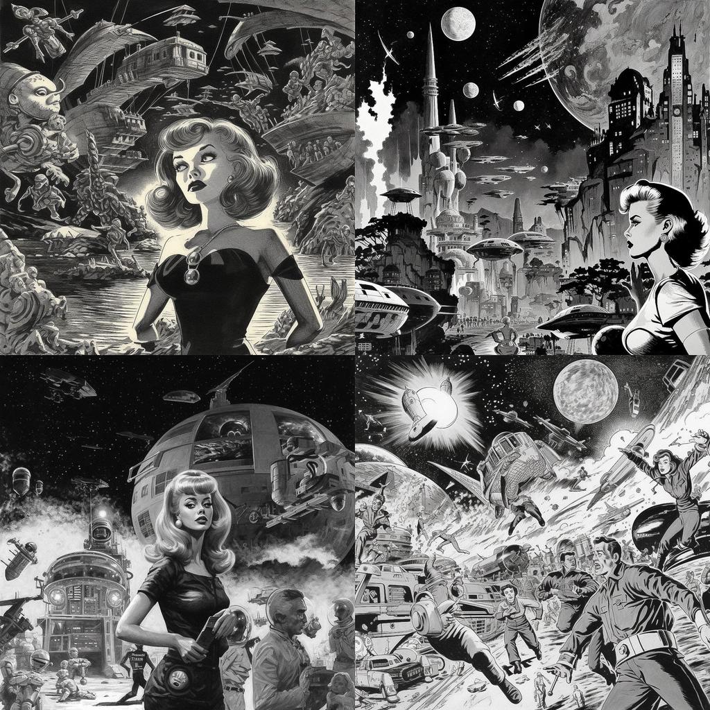 Wally Wood style, Midjourney V5.1, render 1 of 4