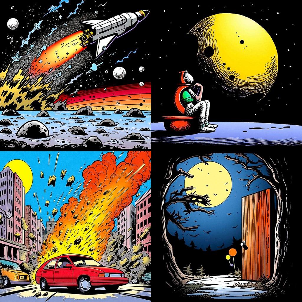 Walt Handelsman style, Midjourney V5.1, render 1 of 4