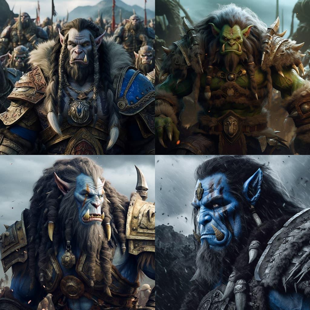 Warcraft style, Midjourney V5.1, render 1 of 4