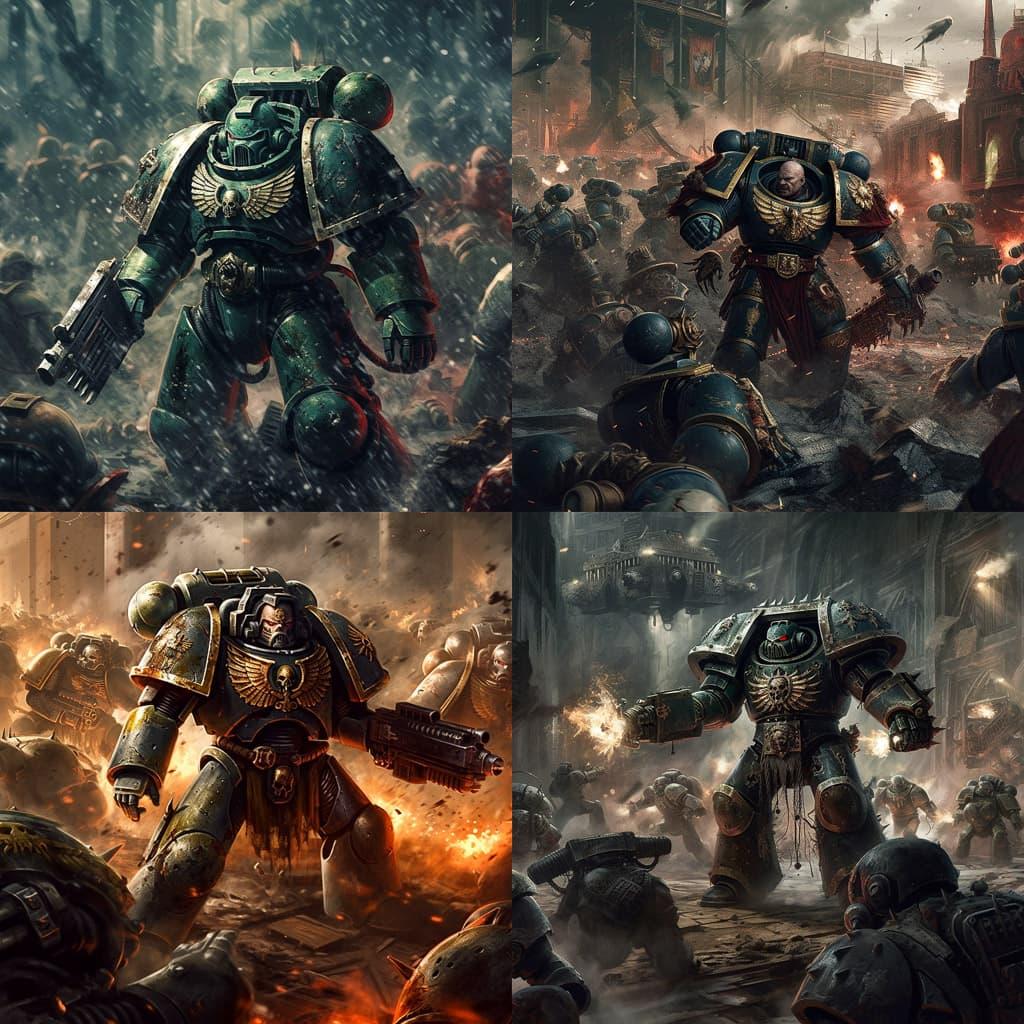Warhammer 40,000 style, Midjourney V5.1, render 1 of 4
