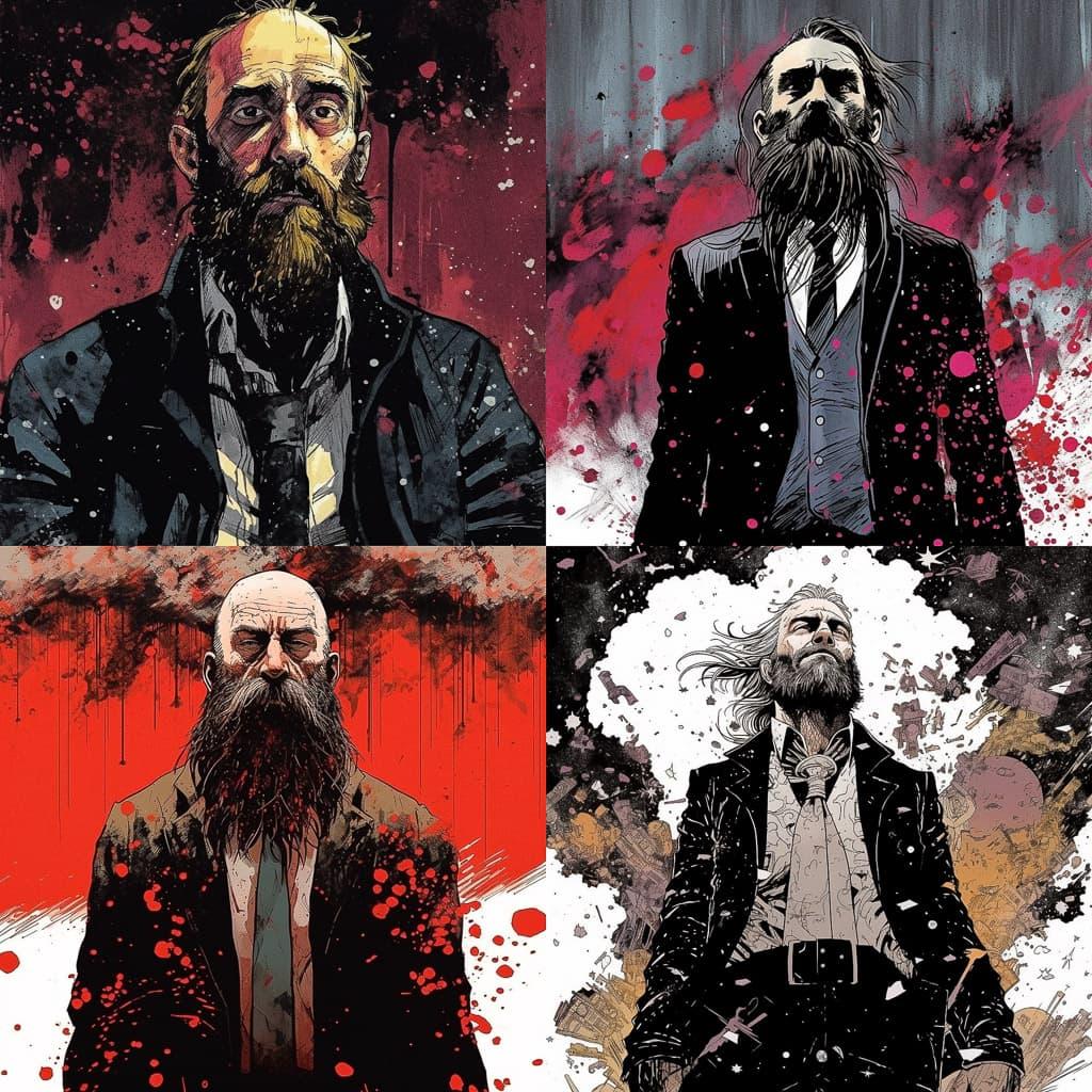 Warren Ellis style, Midjourney V5.1, render 1 of 4