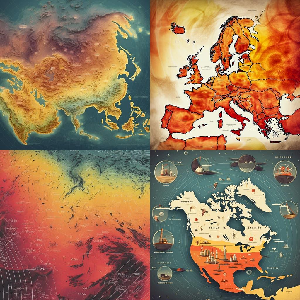 Weather map style, Midjourney V5.1, render 1 of 4