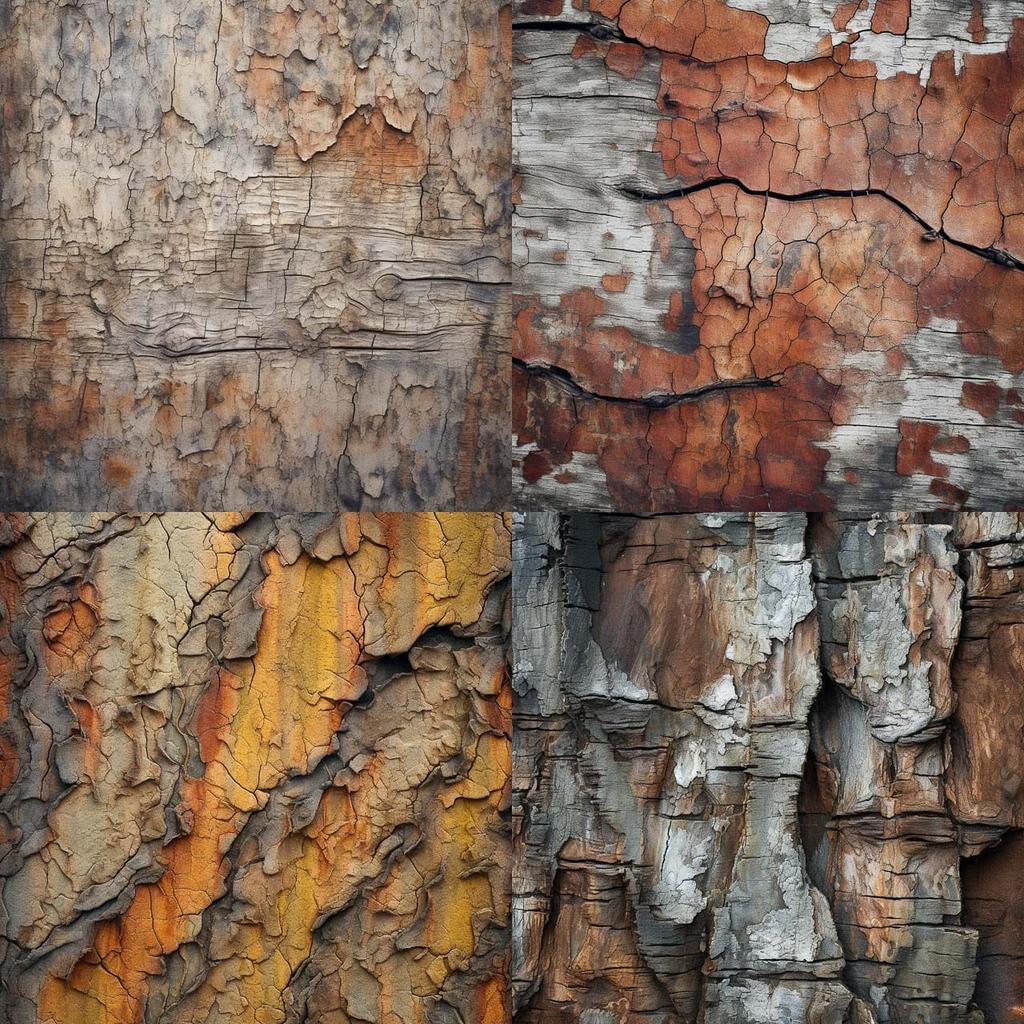Weathered surface style, Midjourney V5.1, render 1 of 4