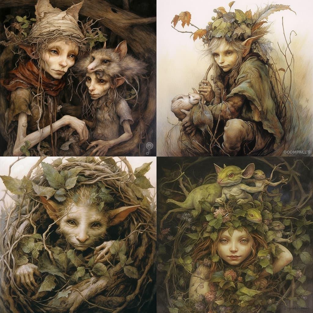 Wendy Froud style, Midjourney V5.1, render 1 of 4