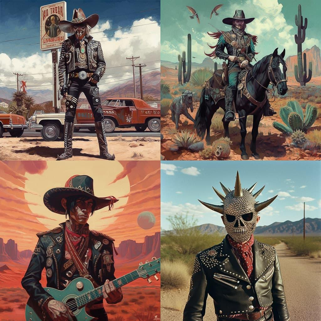 Westernpunk style, Midjourney V5.1, render 1 of 4