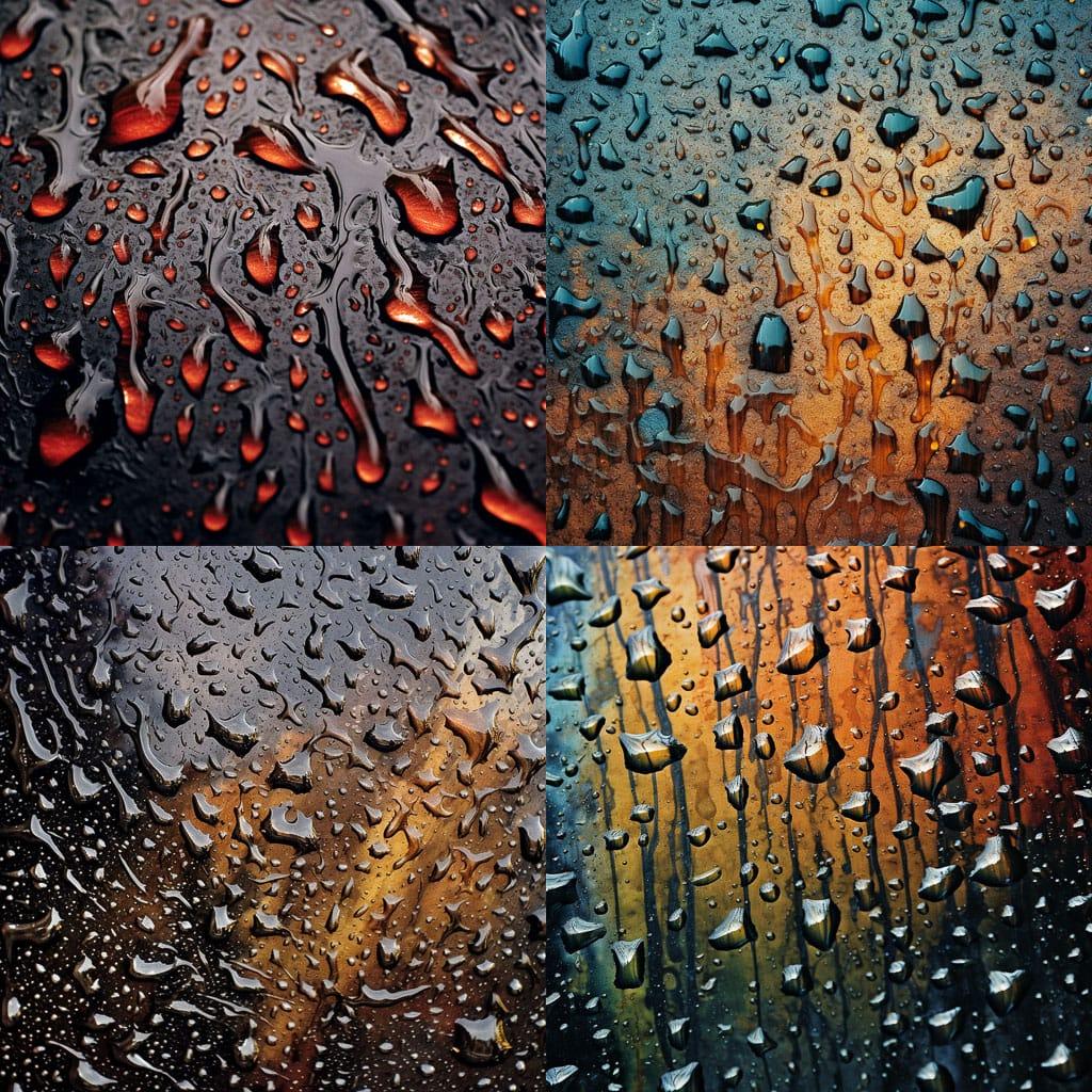 Wet texture style, Midjourney V5.1, render 1 of 4