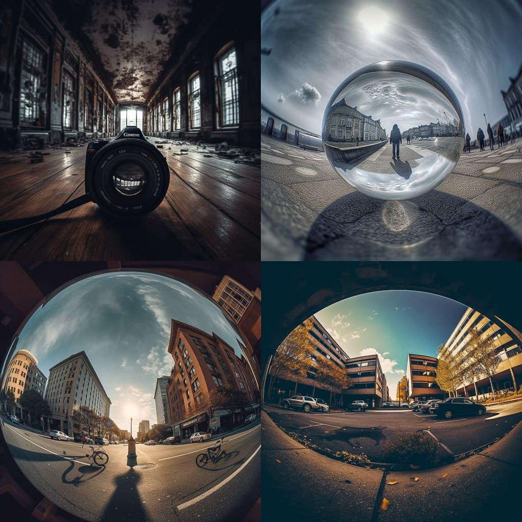 Wide angle lens style, Midjourney V5.1, render 1 of 4
