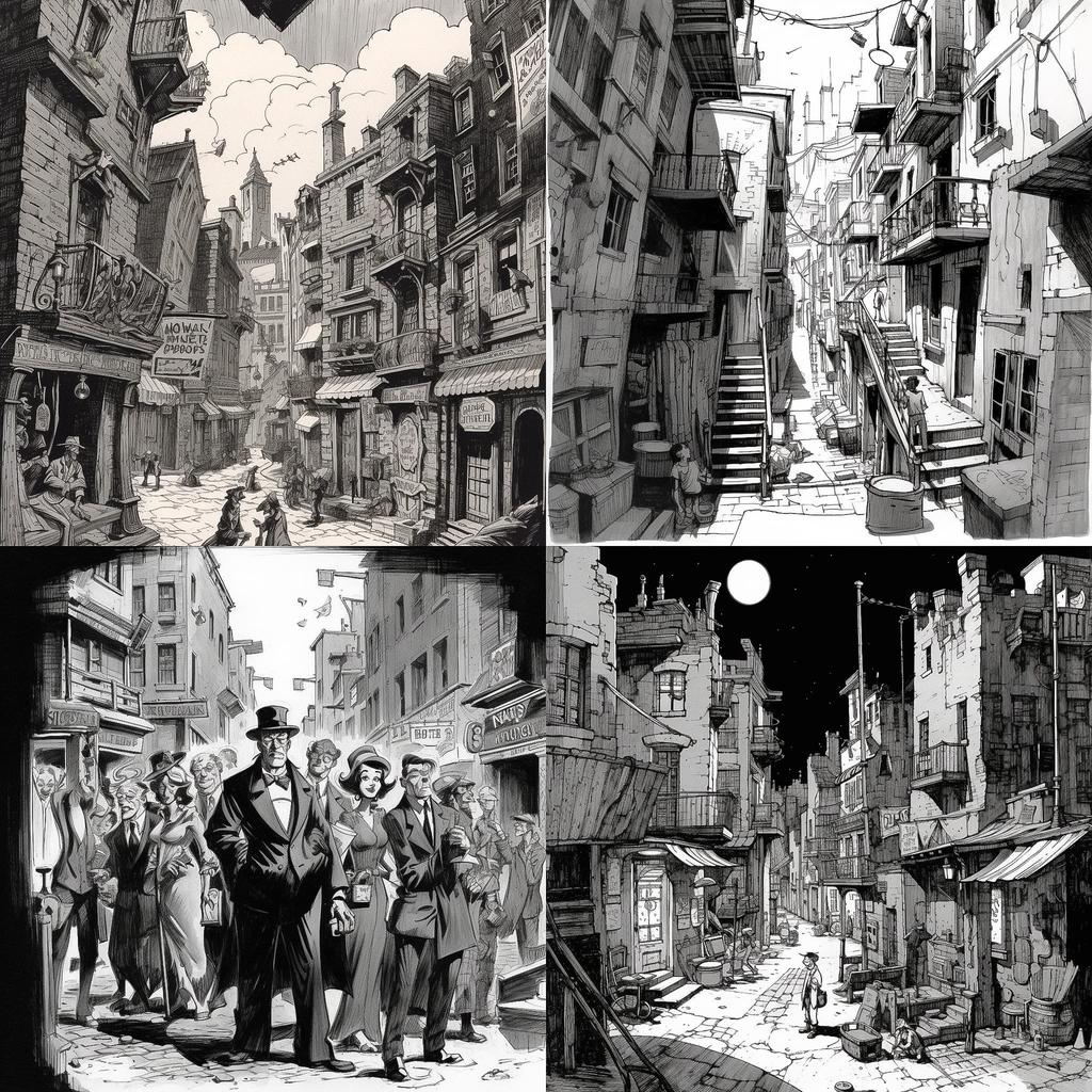 Will Eisner style, Midjourney V5.1, render 1 of 4