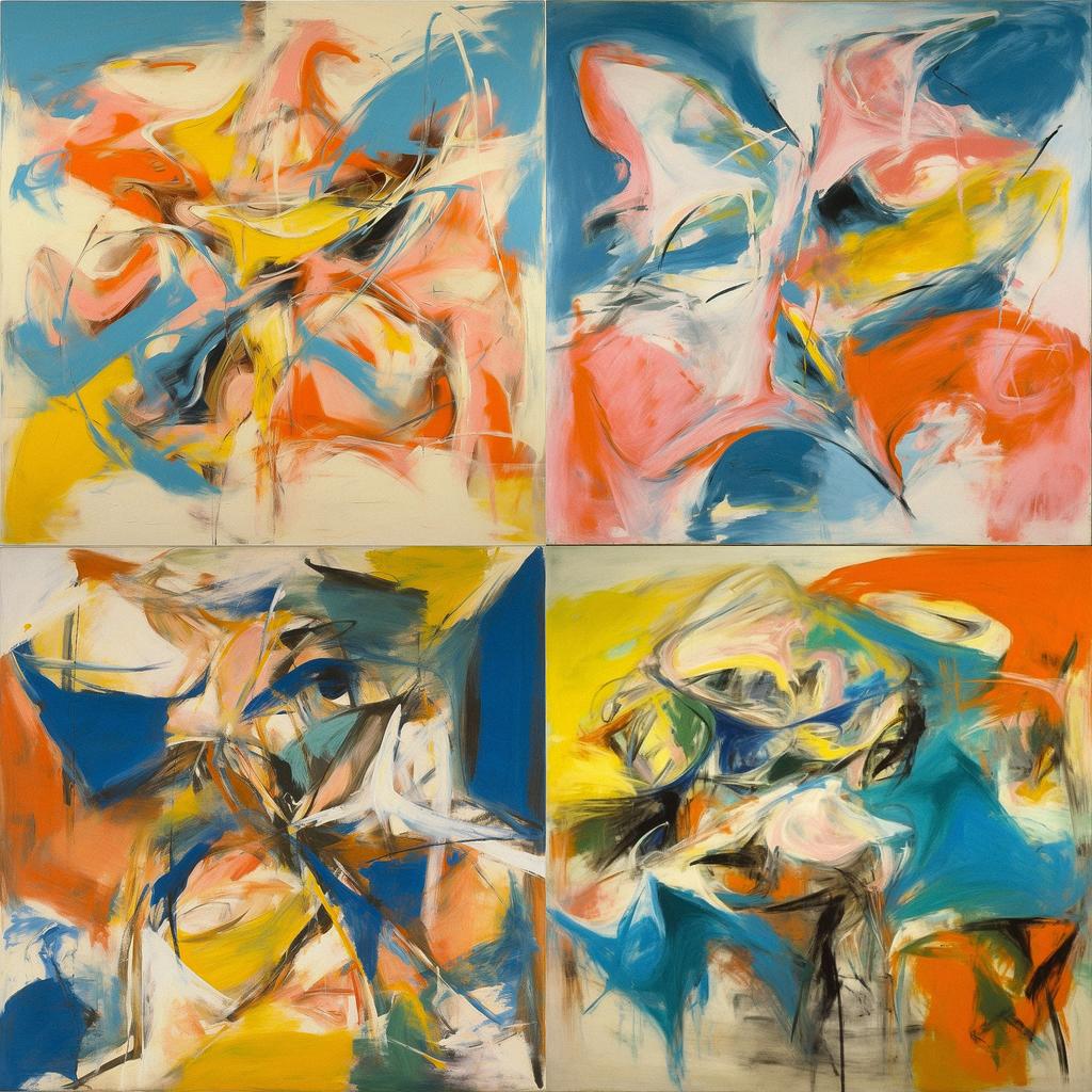 Willem de Kooning style, Midjourney V5.1, render 1 of 4