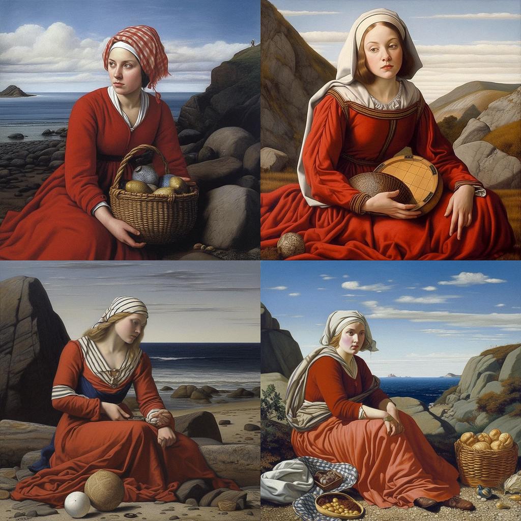 William Dyce style, Midjourney V5.1, render 1 of 4