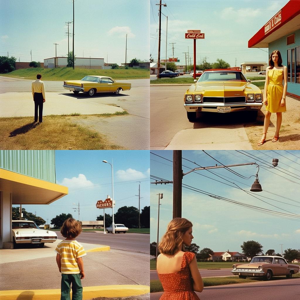 William Eggleston style, Midjourney V5.1, render 1 of 4