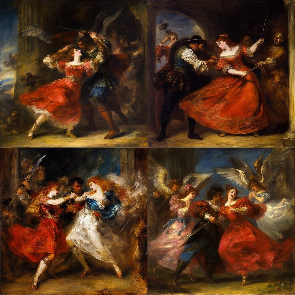 William Etty style, Midjourney V5.1, render 1 of 4