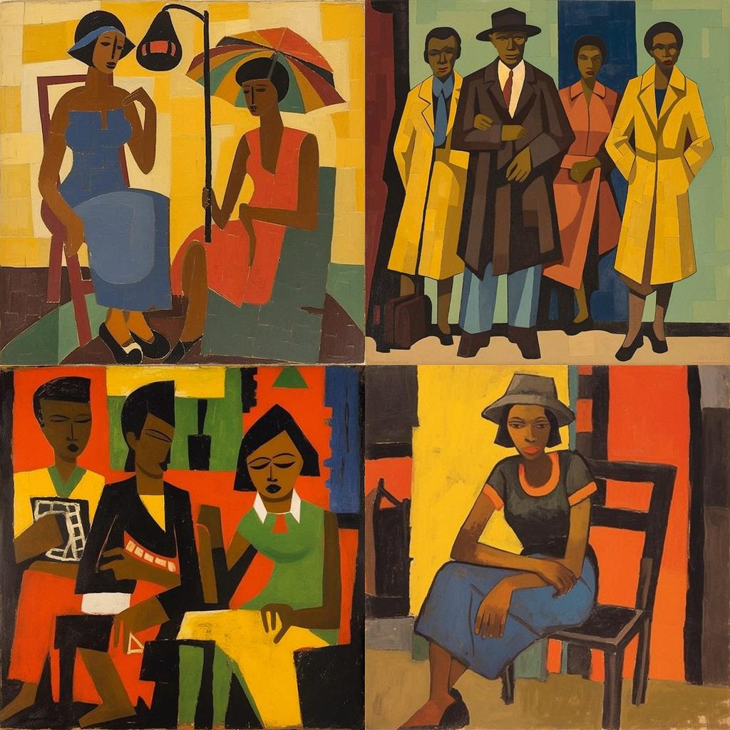 William H. Johnson style, Midjourney V5.1, render 1 of 4