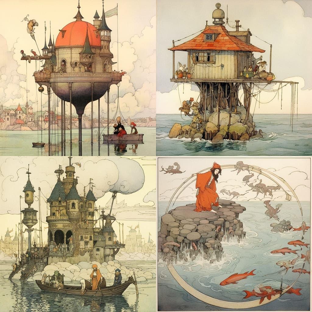 William Heath Robinson style, Midjourney V5.1, render 1 of 4
