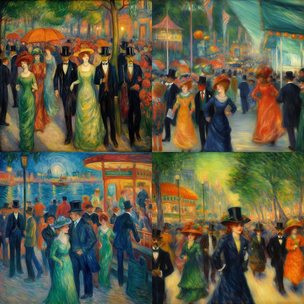 William James Glackens style, Midjourney V5.1, render 1 of 4