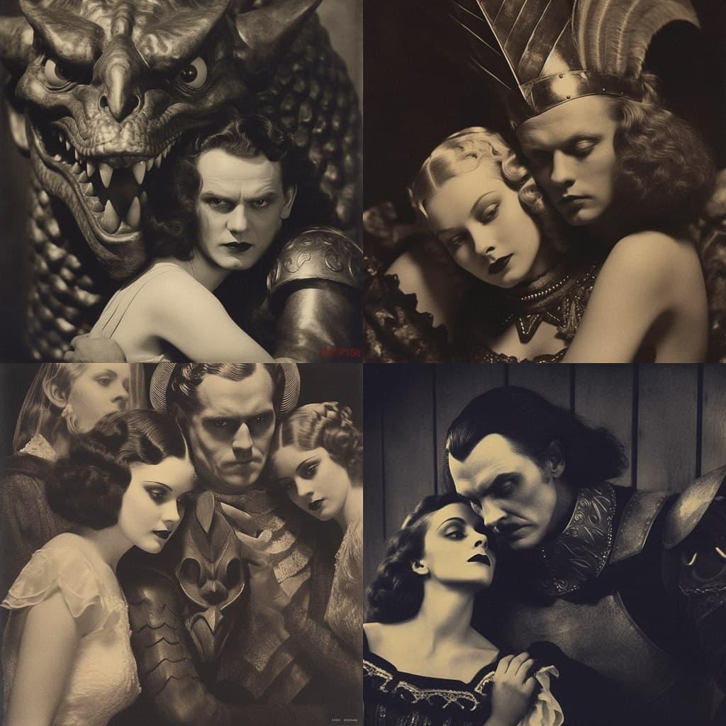 William Mortensen style, Midjourney V5.1, render 1 of 4
