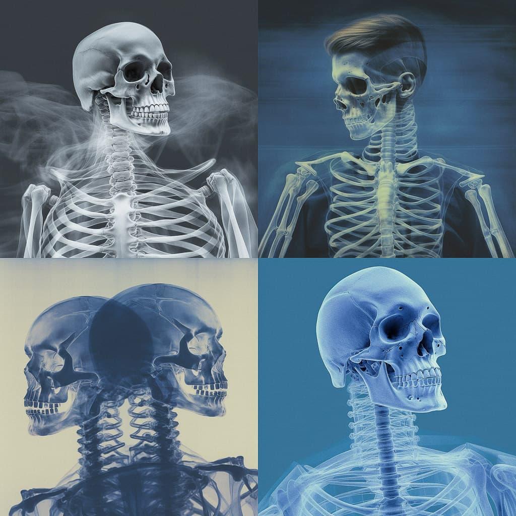X-ray style, Midjourney V5.1, render 1 of 4