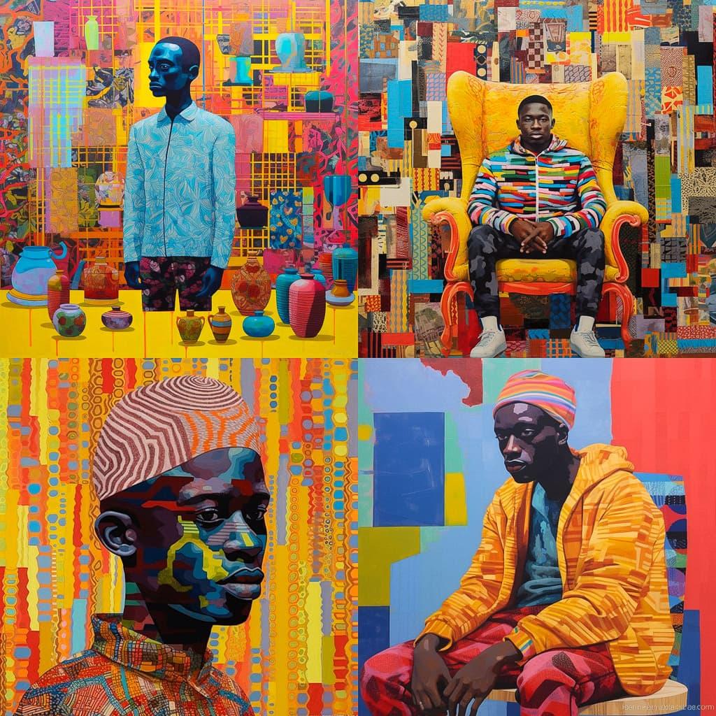 Yinka Ilori style, Midjourney V5.1, render 1 of 4