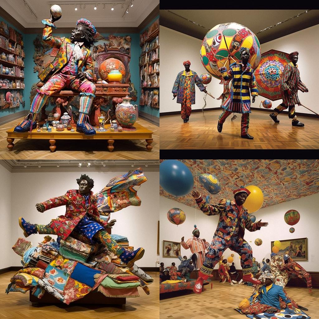 Yinka Shonibare style, Midjourney V5.1, render 1 of 4
