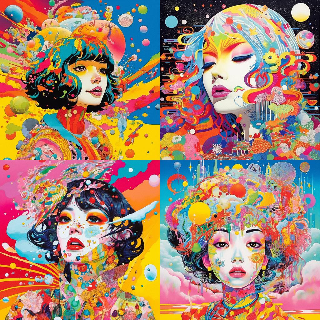 Yoh Nagao style, Midjourney V5.1, render 1 of 4
