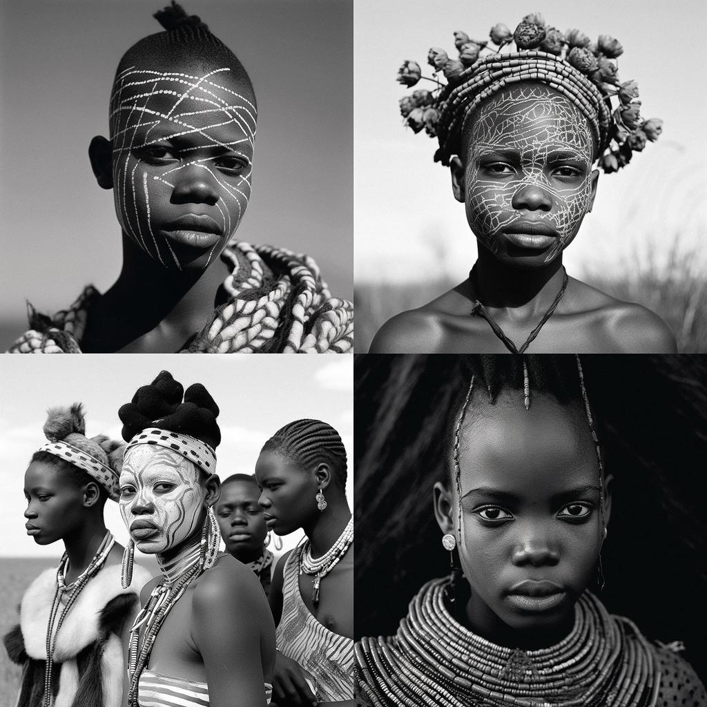Zanele Muholi style, Midjourney V5.1, render 1 of 4