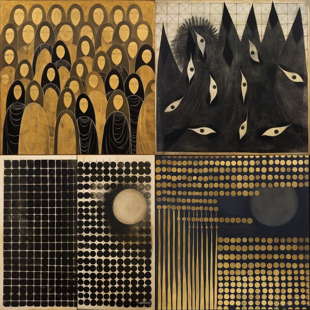 Zarina Hashmi style, Midjourney V5.1, render 1 of 4
