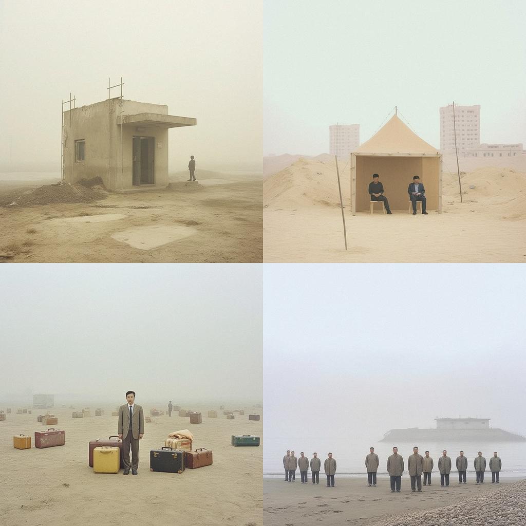 Zhang Kechun style, Midjourney V5.1, render 1 of 4