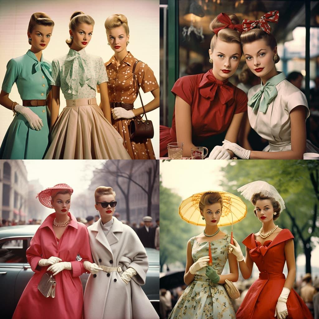 1950s fashion style, Midjourney V5.2, render 1 of 4