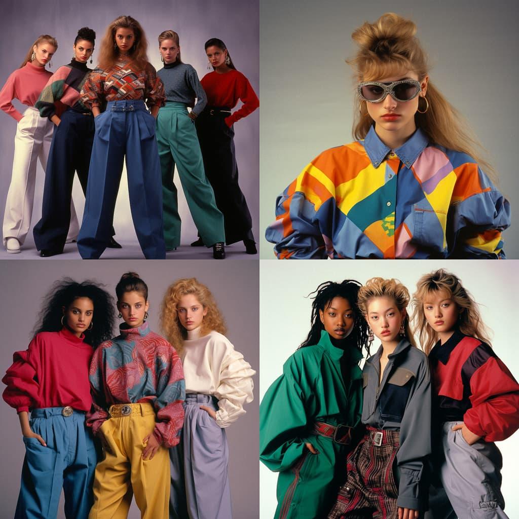 1990s fashion style, Midjourney V5.2, render 1 of 4