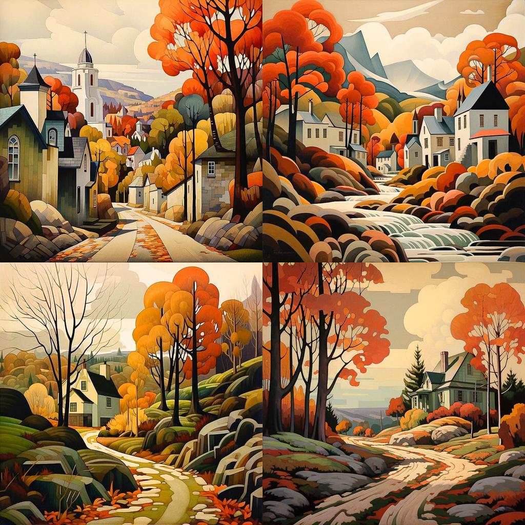 A. J. Casson style, Midjourney V5.2, render 1 of 4