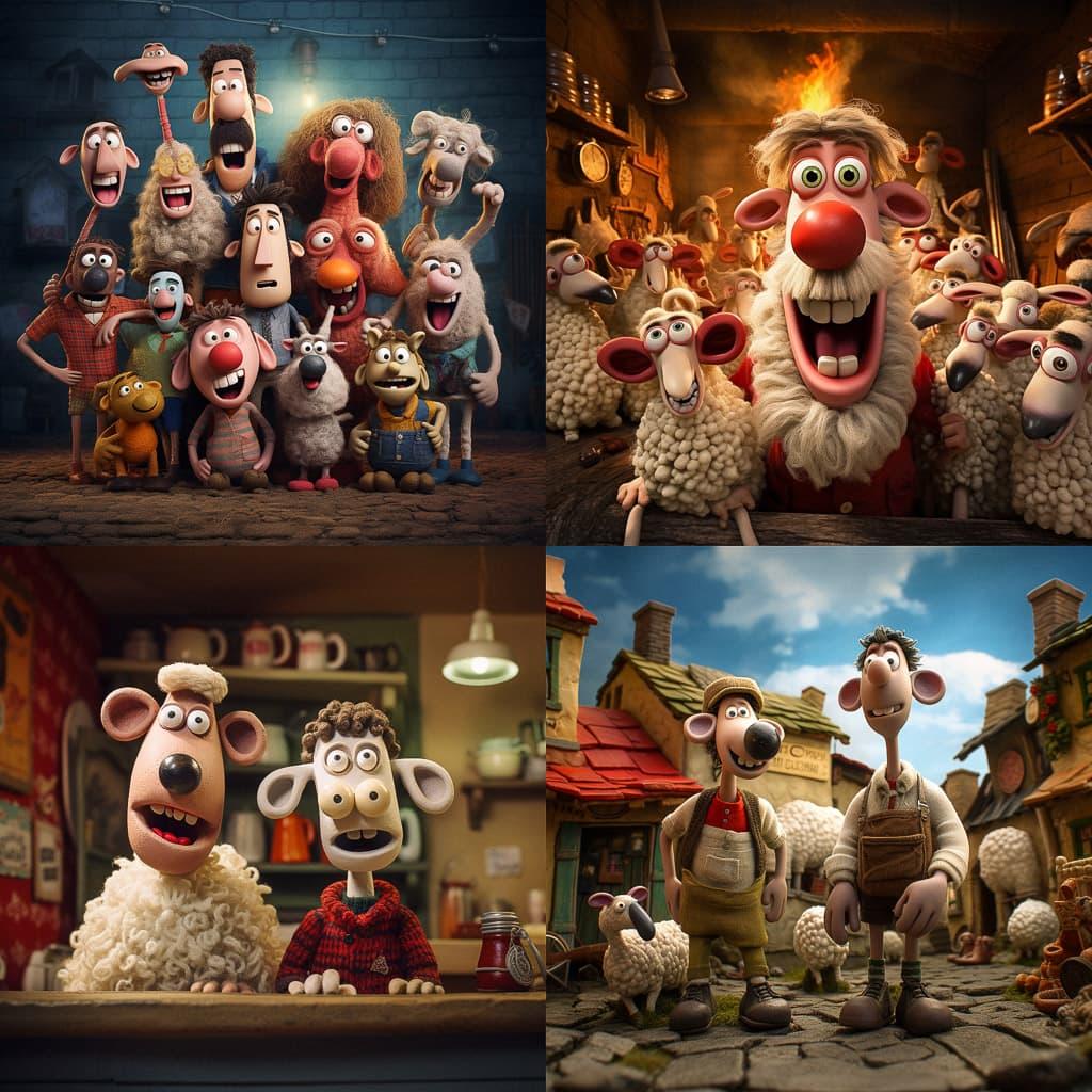 Aardman Animations style, Midjourney V5.2, render 1 of 4