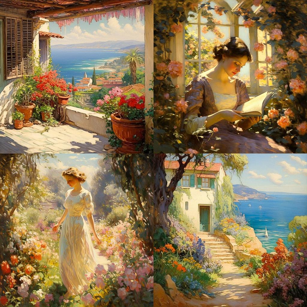 Abbott Fuller Graves style, Midjourney V5.2, render 1 of 4