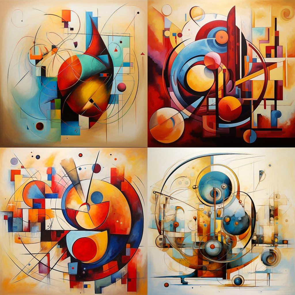 Abstract art style, Midjourney V5.2, render 1 of 4
