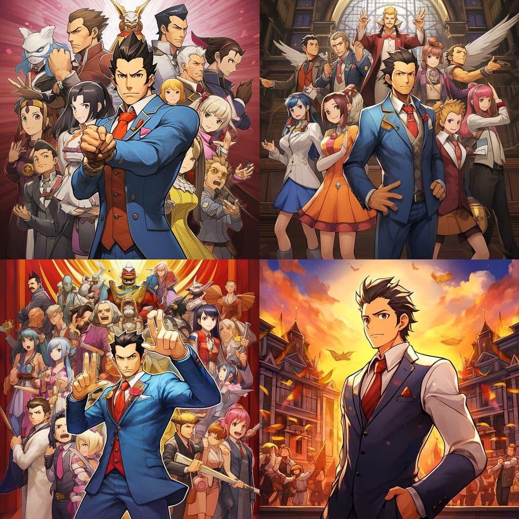 Ace Attorney style, Midjourney V5.2, render 1 of 4