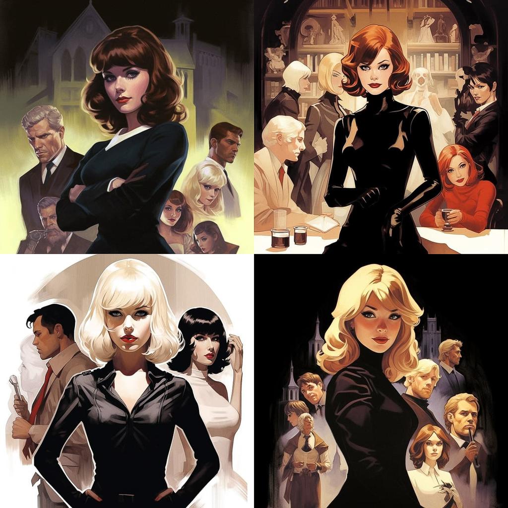 Adam Hughes style, Midjourney V5.2, render 1 of 4
