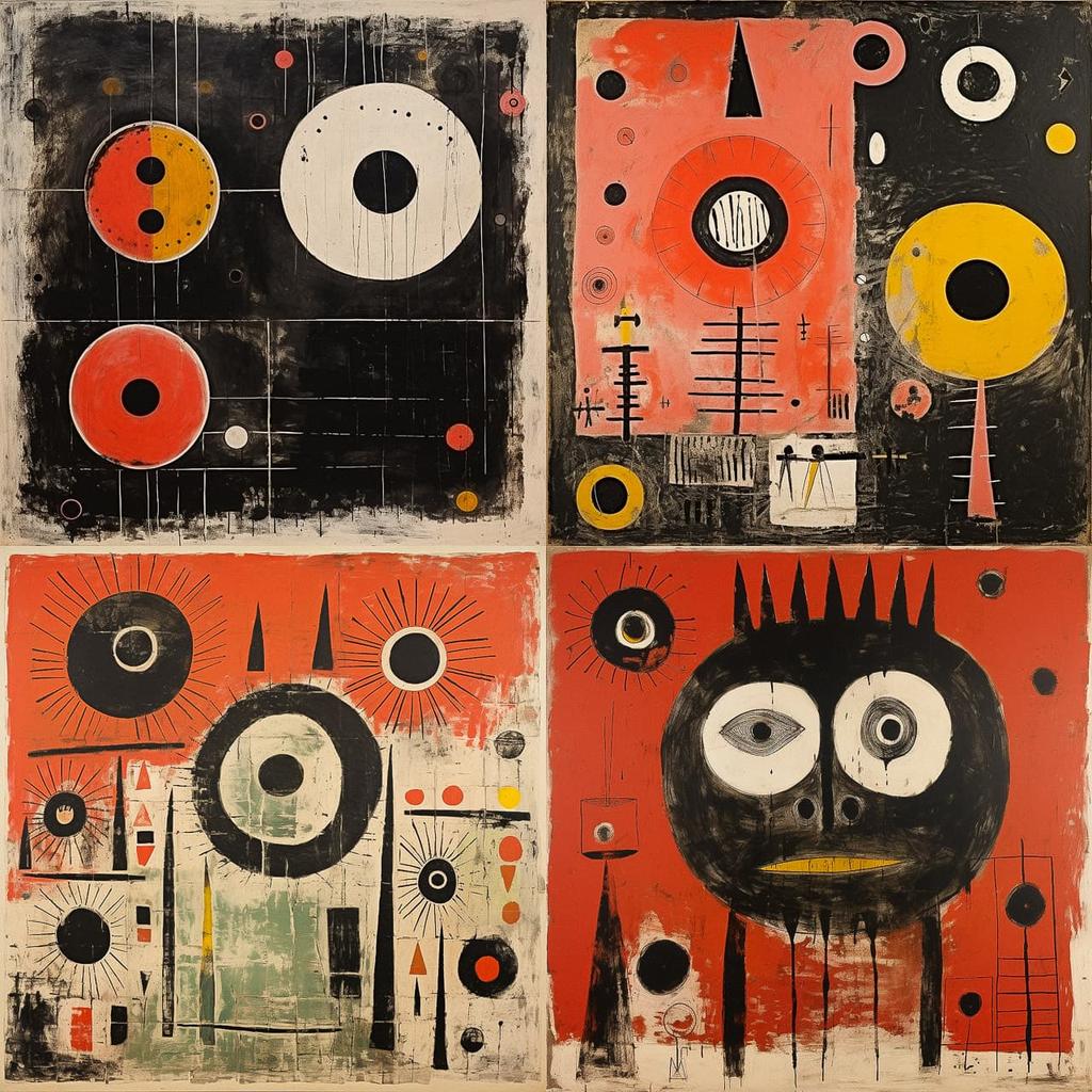 Adolph Gottlieb style, Midjourney V5.2, render 1 of 4